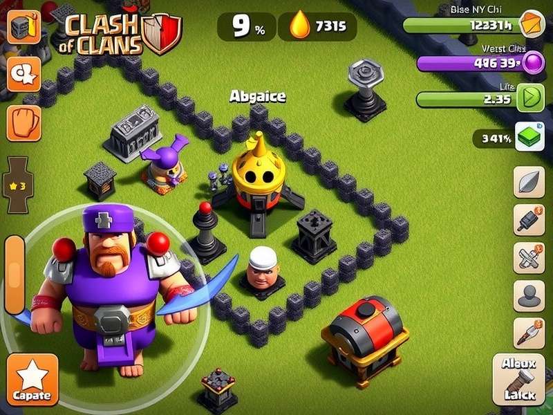 Clash of Clans gameplay on PC with mod interface