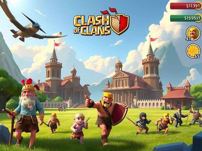 Clash of Clans gameplay on PC using Google Play Games platform