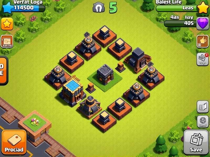 Step-by-step visual guide showing how to copy a base layout in Clash of Clans