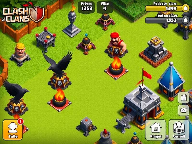 Clash of Clans PC client interface showing custom keybindings