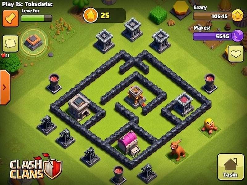 Strategic trap placement diagram for Town Hall 7 base