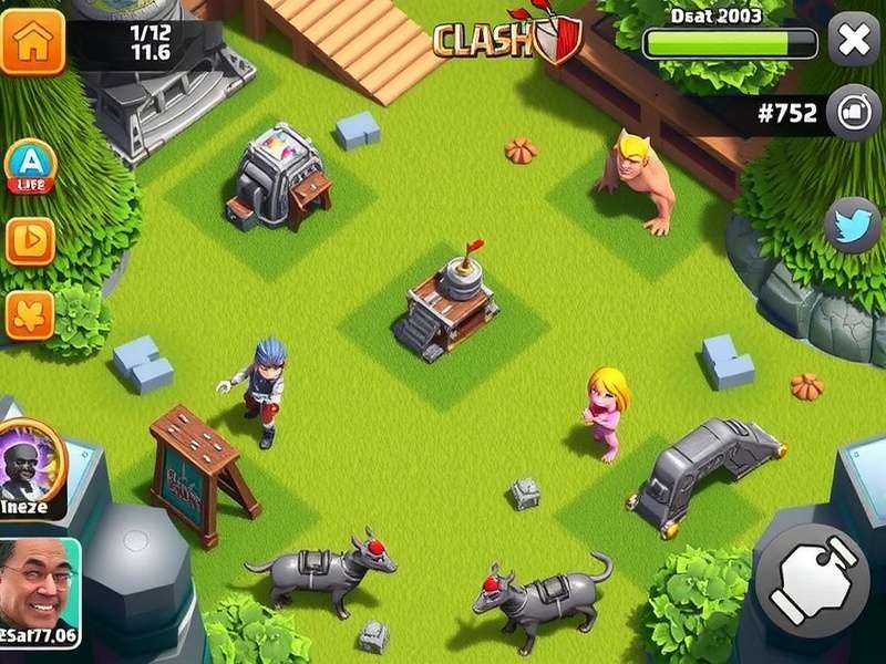 Clash of Clans PC gameplay screenshot showing village and battles