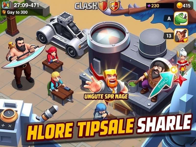 Lineup of Clash of Clans characters displayed on a PC screen