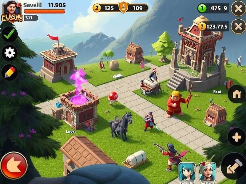 Clash of Clans gameplay on a large PC monitor showing an epic battle