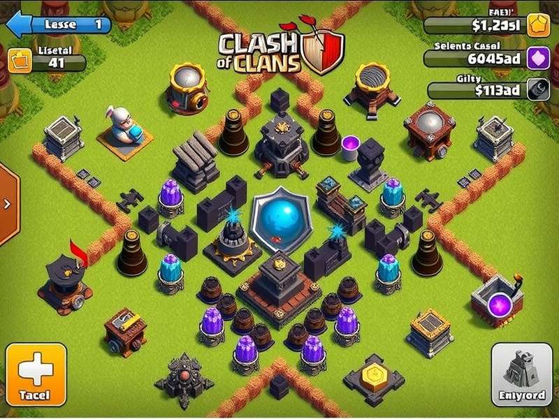 Clash of Clans gameplay on PC and Mac showing village and battle interface