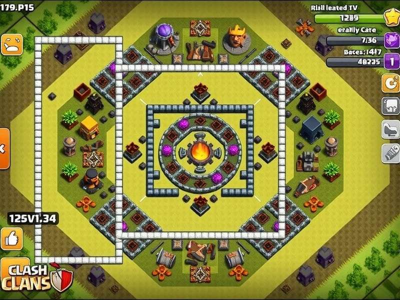 Clash of Clans Base Design Philosophy Diagram showing defence layers and trap placement