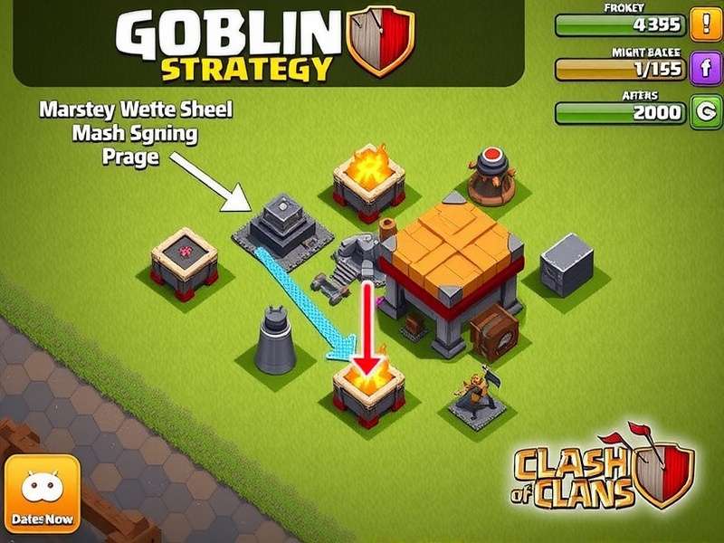 Clash of Clans Goblin army swarming a base