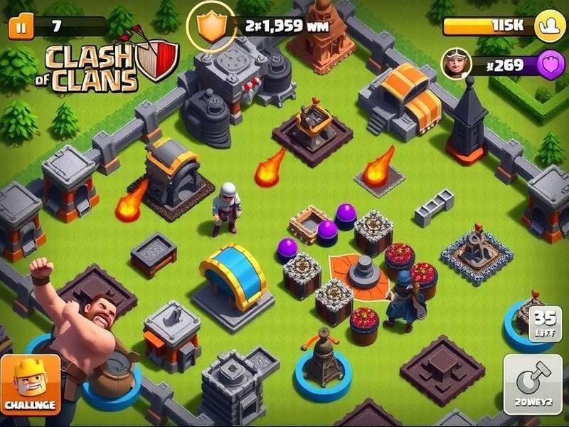 Clan War League Strategy Map showing base layouts and attack paths