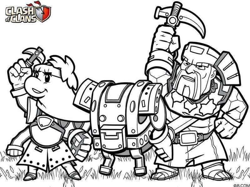 Barbarian Character Coloring Template