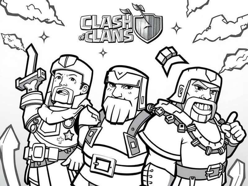 Clash of Clans Characters Coloring Pages Collection