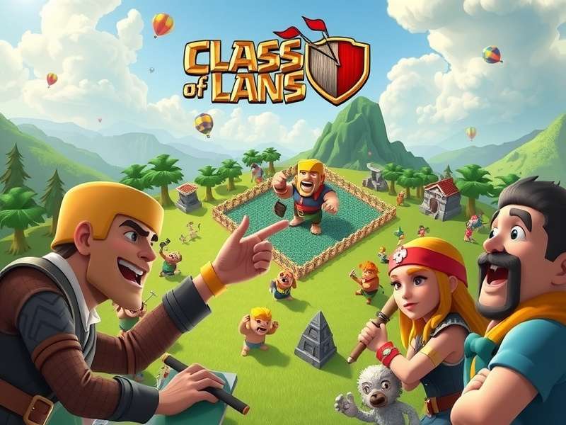 Clash of Clans gameplay on a mobile phone showing a village under attack with troops and spells