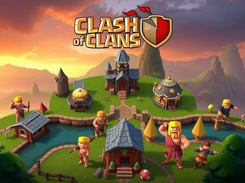 Clash of Clans running on a Windows PC with vibrant game graphics