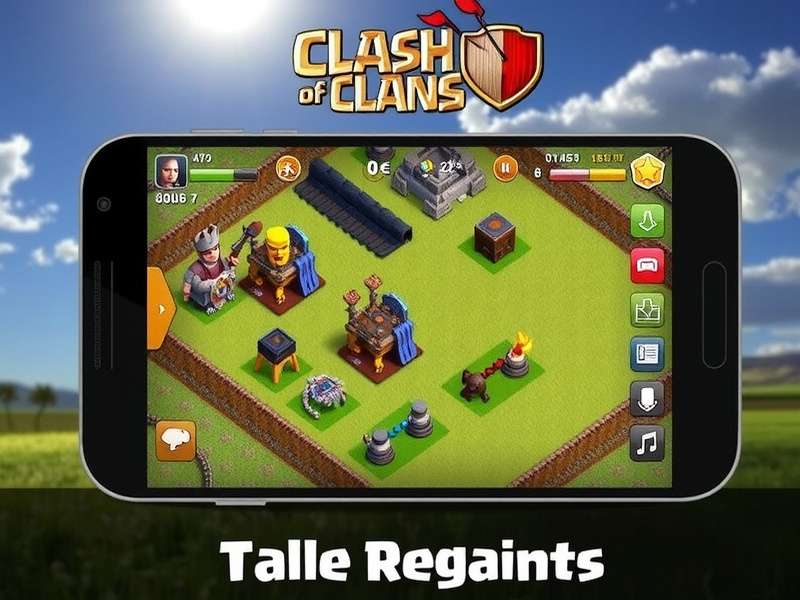 Clash of Clans PC gameplay screenshot showing village and army management