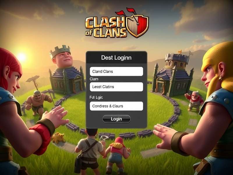 Clash Of Clans Login screen showing Supercell ID interface on a smartphone