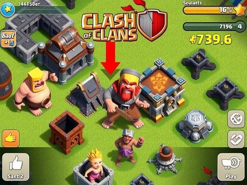 Clash of Clans gameplay on PC big screen with village and army overview